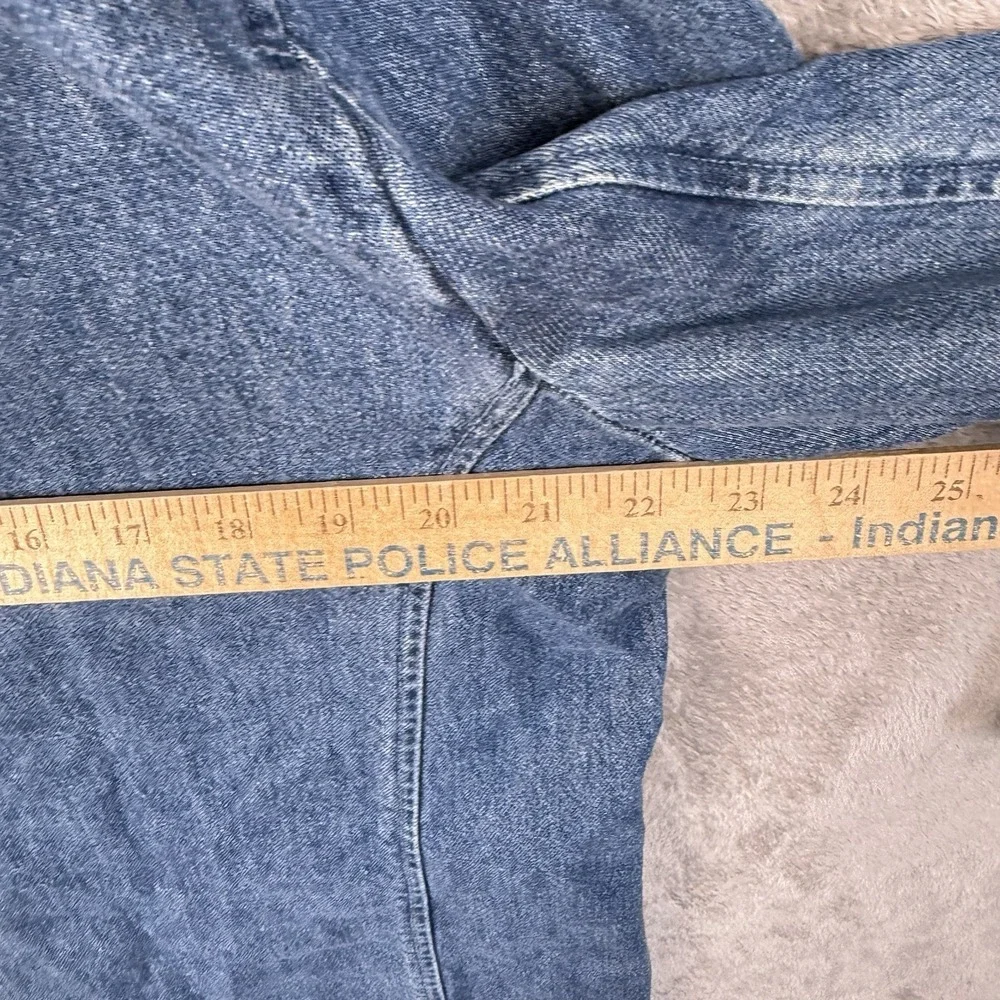Gap Denim Blazer Chore Jacket Mens XL Tall Vintage Y2K 90s Faded Grunge Heavy